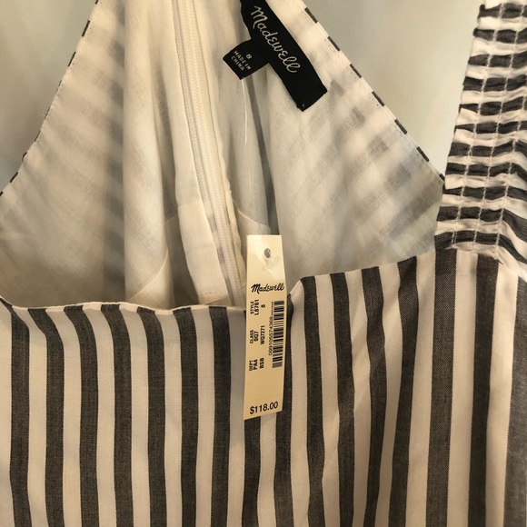 NWT Madewell Striped Ruffle Strap Empire Dress - Picture 5 of 6